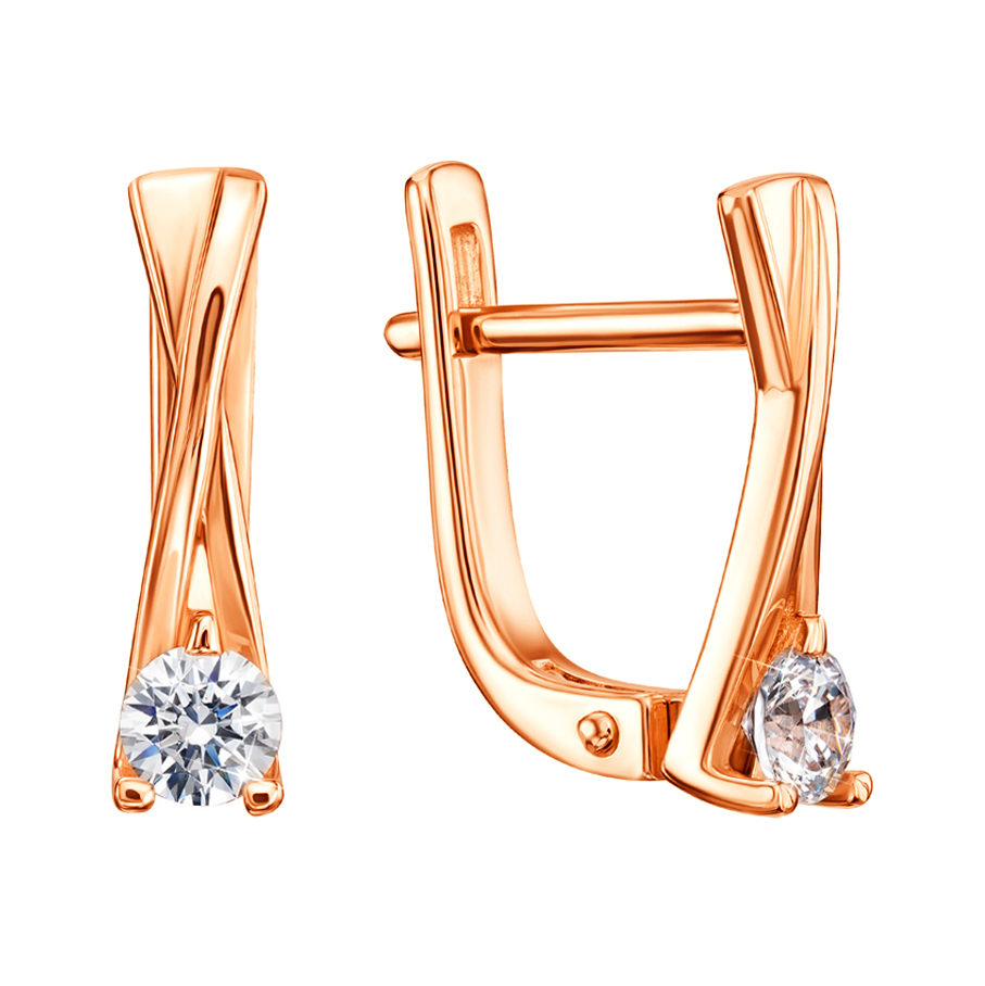 

Серьги из красного золота с кристаллами Swarovski 000135928