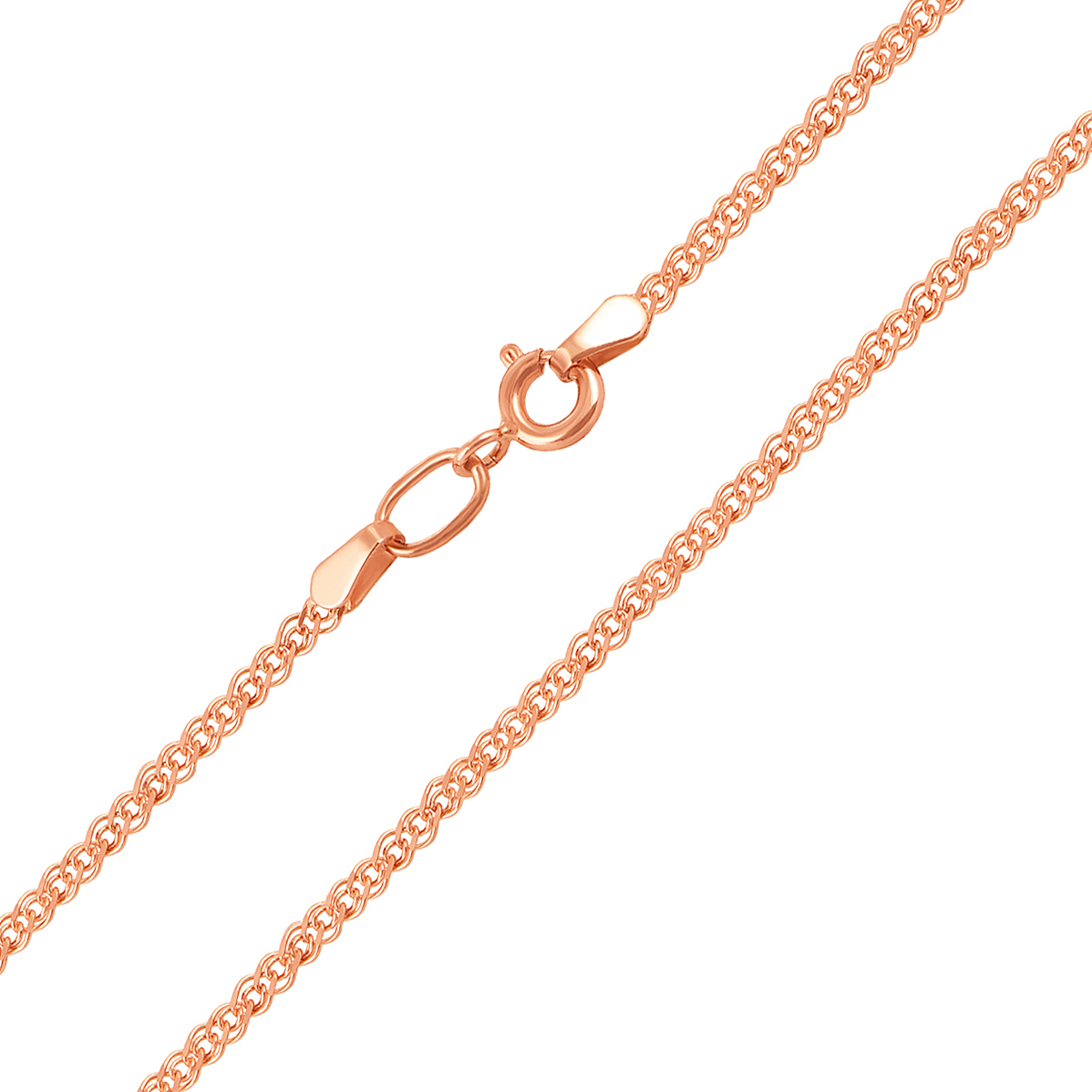 

Цепочка из красного золота в плетении нонна c алмазной гранью, 2,5мм 000000355 40 размера