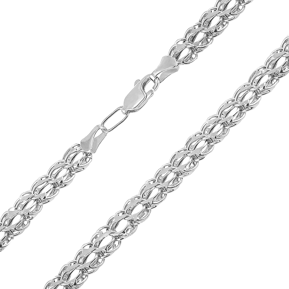 

Серебряная цепочка в плетении бисмарк 000122488 55 размера