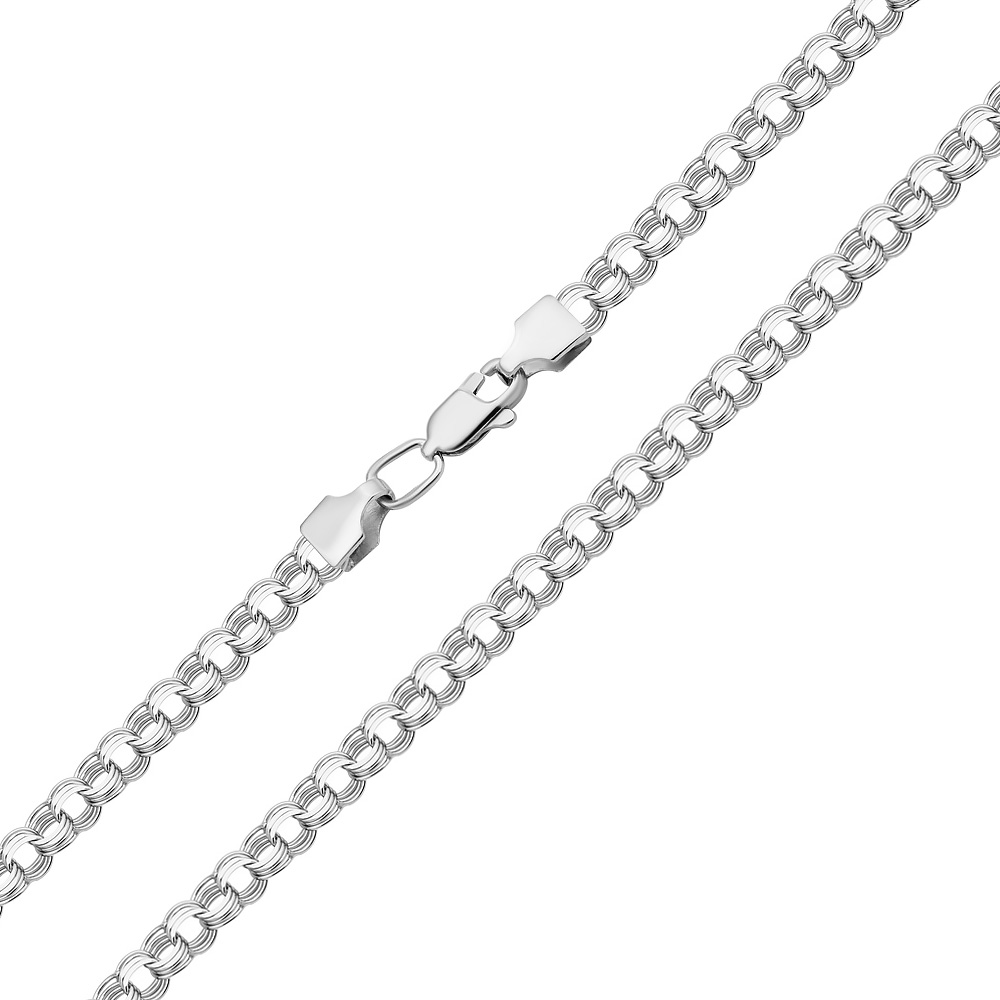 

Серебряная цепь в плетении бисмарк 000129351 50 размера