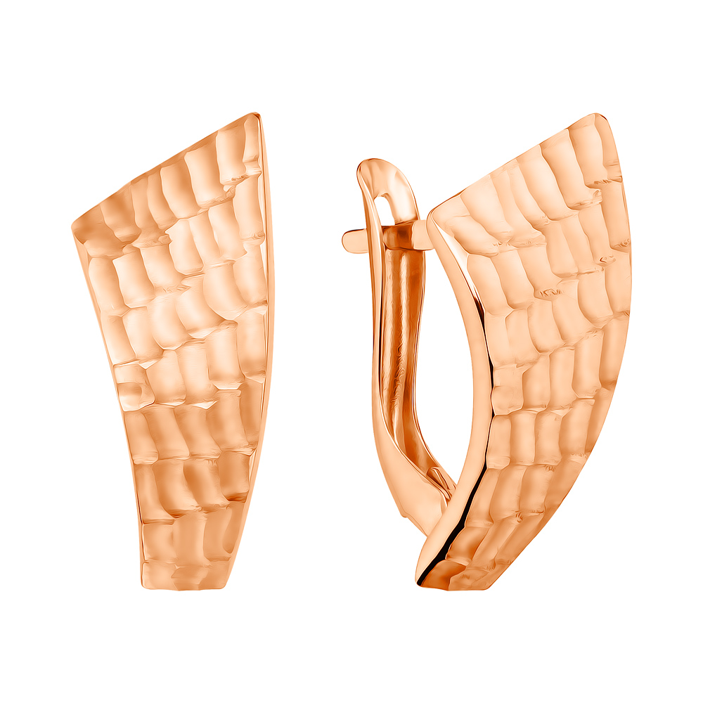 

Серьги из красного золота с рельефной поверхностью 000134616