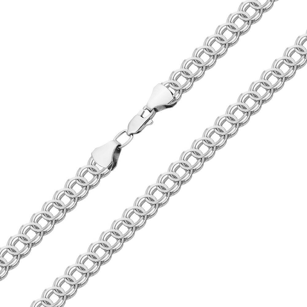 

Серебряная цепь фантазийного плетения 000123458 60 размера