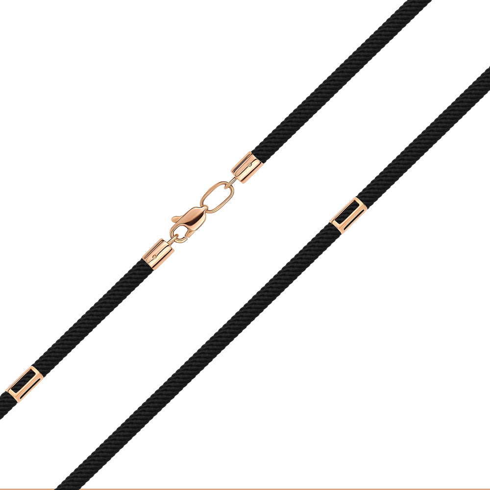 

Шелковый ювелирный шнурок с золотыми вставками 000146028 60 размера