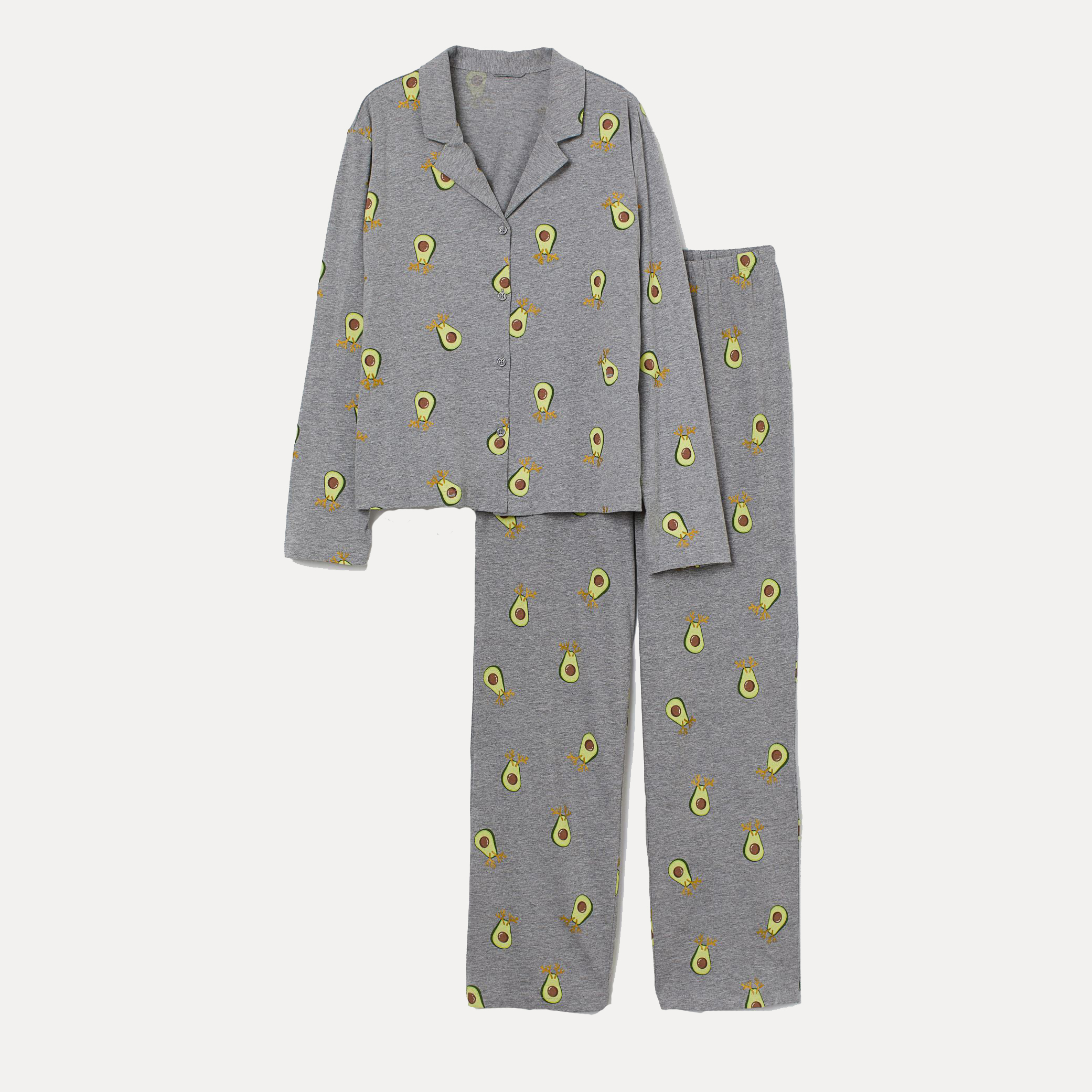 

Пижама (рубашка + штаны) H&M 9391372dm XL Серая меланж авокадо