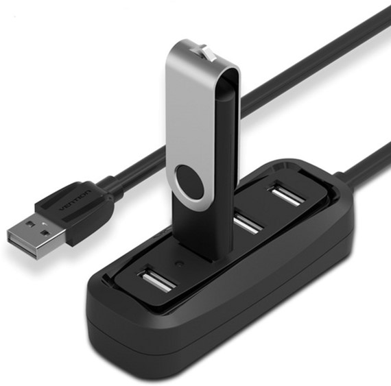 Акція на USB-хаб Vention USB Hub 4-Port 2.0 0.5 м Black (VAS-J43) (43387944) від Rozetka UA