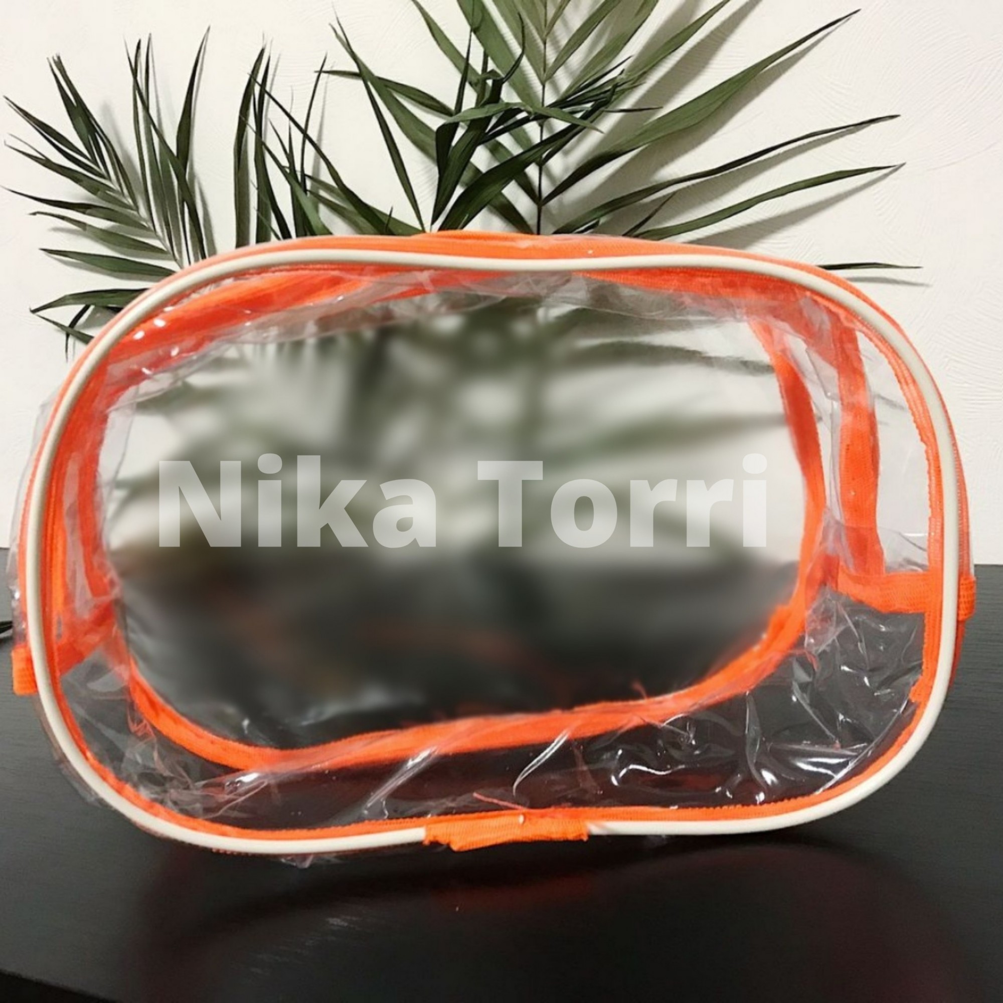

Косметичка прозрачная Nika Torri ярко оранжевая