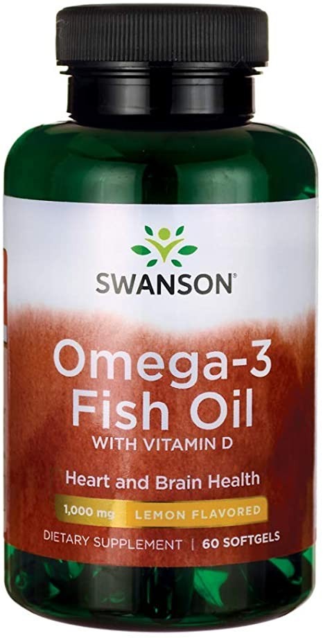 

Жирные кислоты Свансон Омега 3 с витамином Д Swanson Omega-3 Fish Oil with Vitamin D 60 капсул