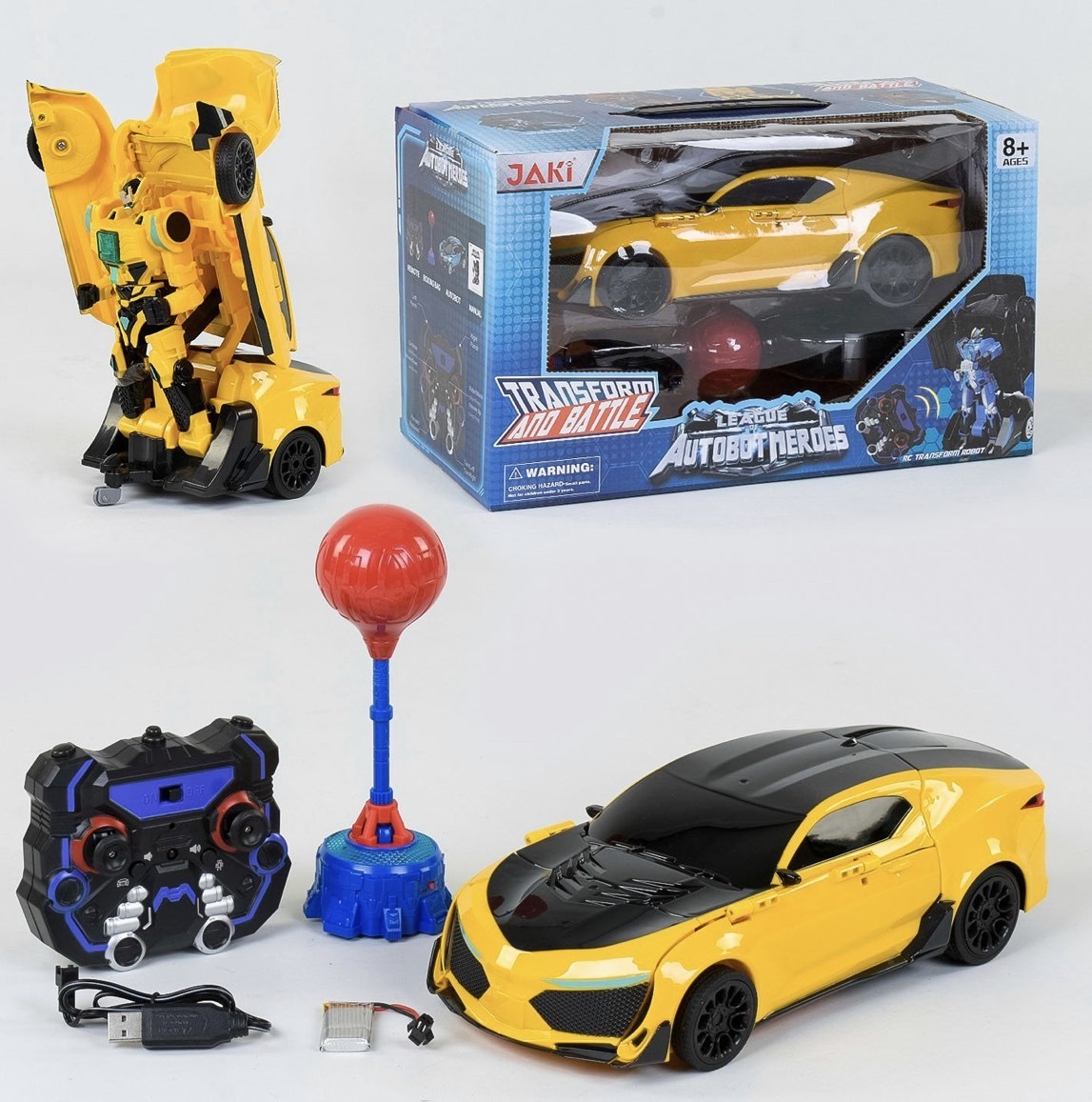 

Робот Трансформер на радиоуправлении Star toys игрушка Автобот-боксер трансформируется в машинку для мальчиков и девочек от 3 лет, Жёлтый