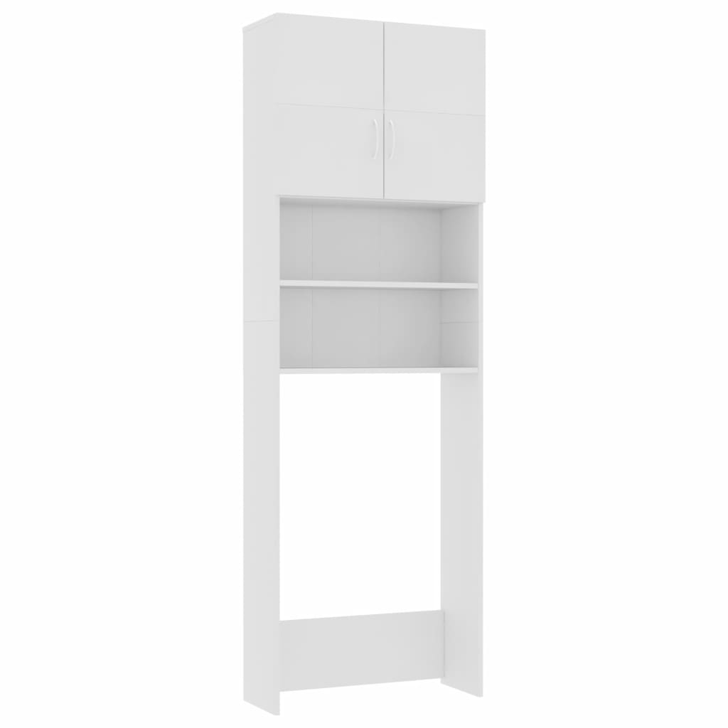 

Шафа для пральної машини білий 64x255x190 см ДСП Shumee 800027