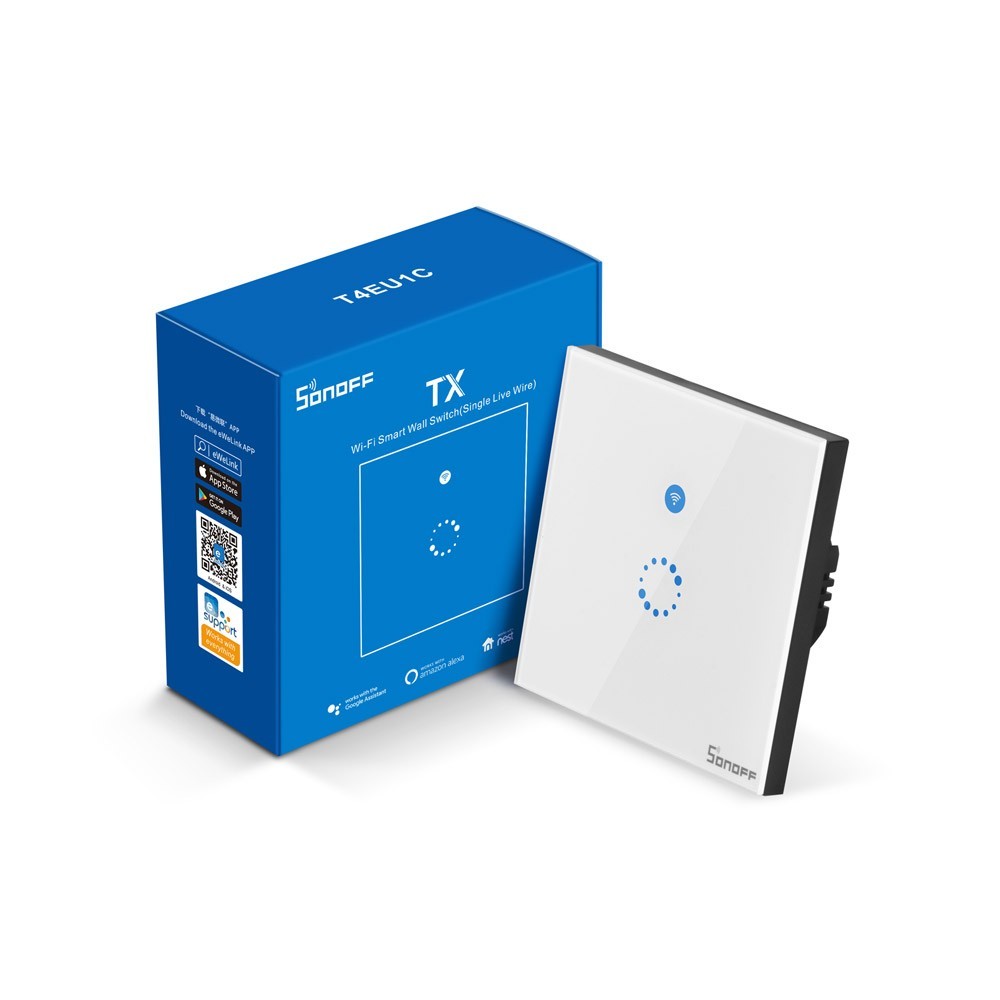 

Сенсорный Wi-Fi выключатель SONOFF T4EU1C без нейтрали Sonoff
