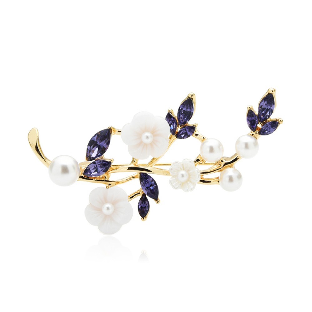 

Брошь женская BROCHE бижутерия Лунный Цветок фиолетовая BRBF111353
