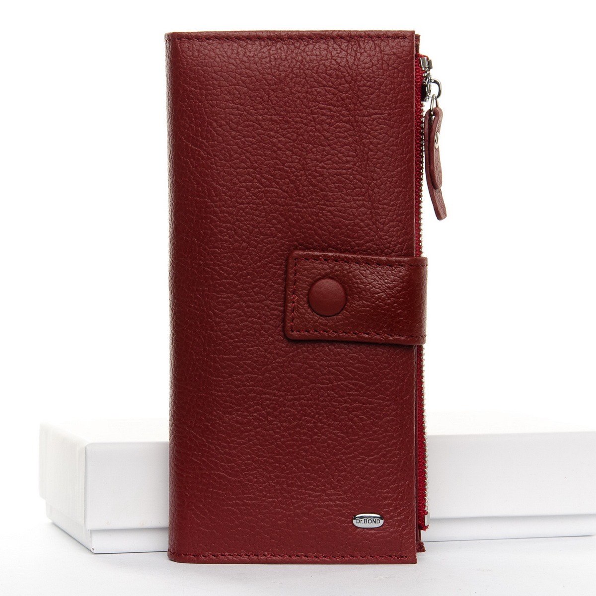

Женский кожаный кошелек dr.Bond PD WMB-1 бордовый
