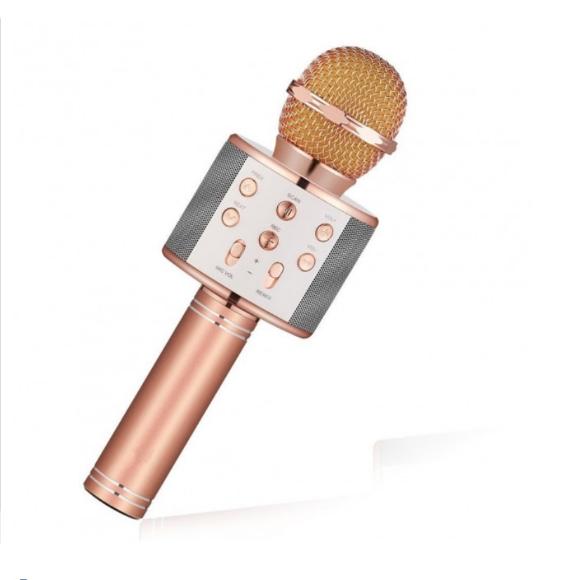 

Беспроводной Bluetooth Караоке микрофон WS-858 розовый