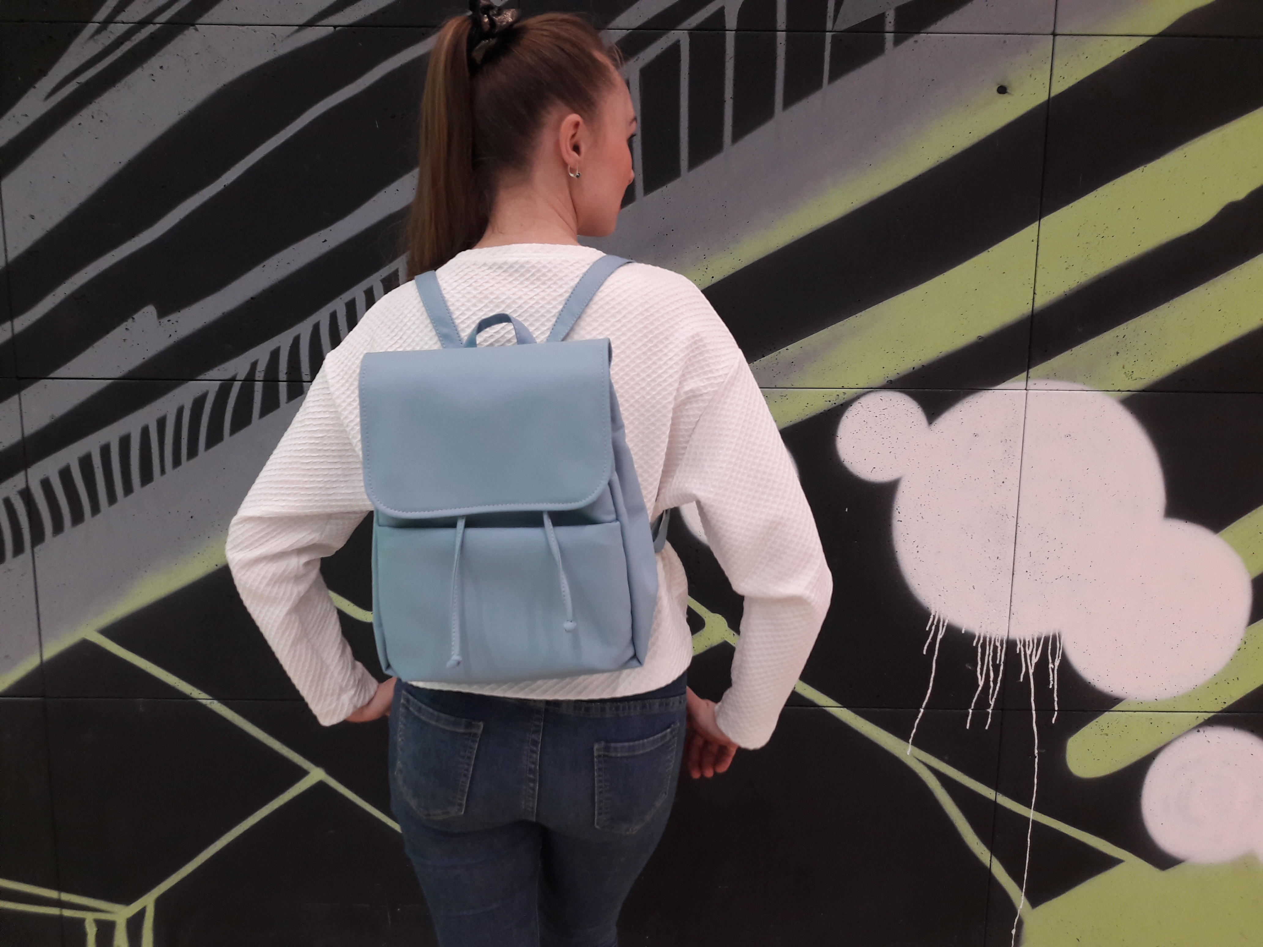 

Жіночий рюкзак Sambag Loft MEN голубий