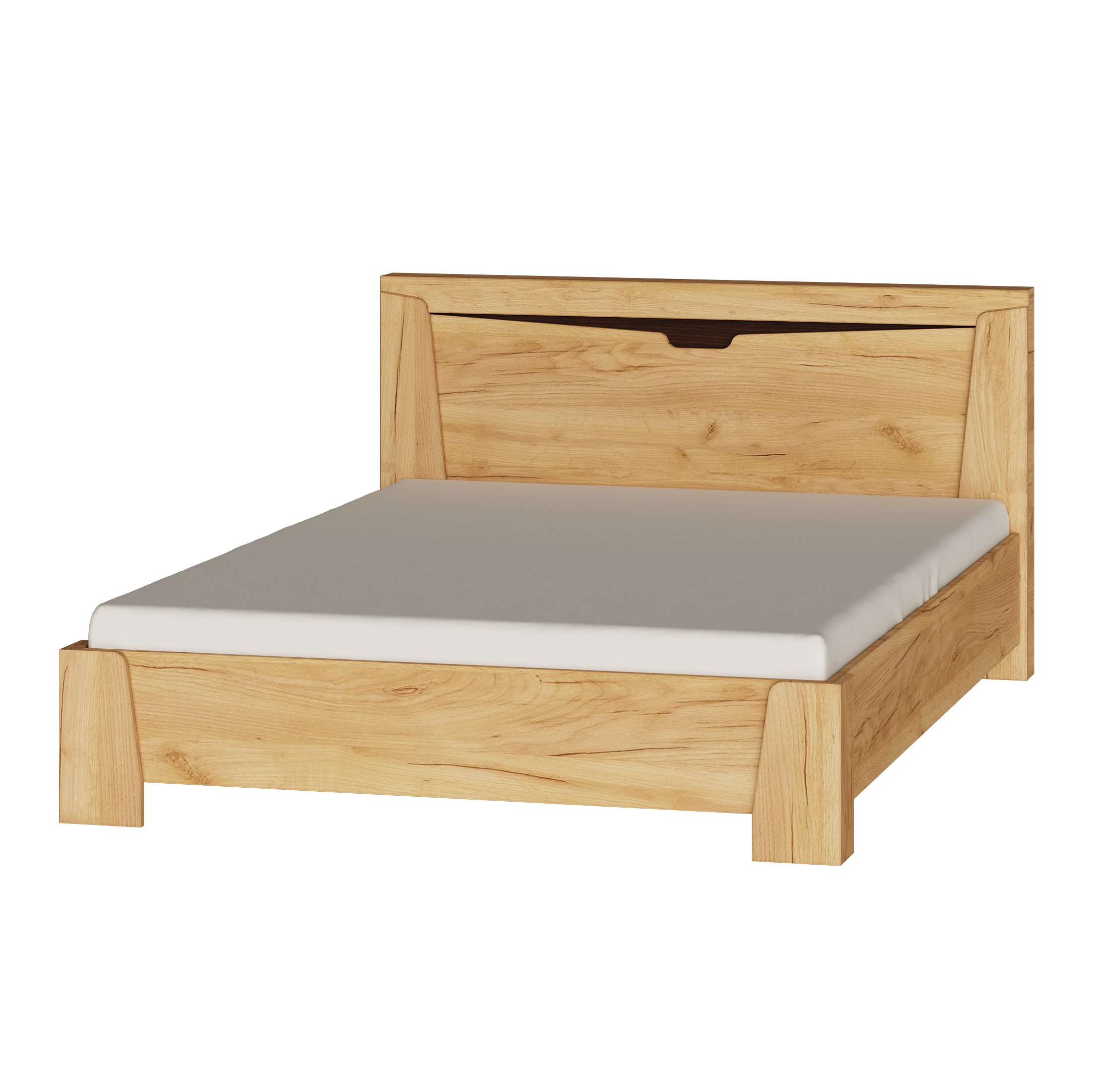 

Кровать Либерти 1400 140x200 Omni Home Дуб Крафт Золотой 147x213x86см