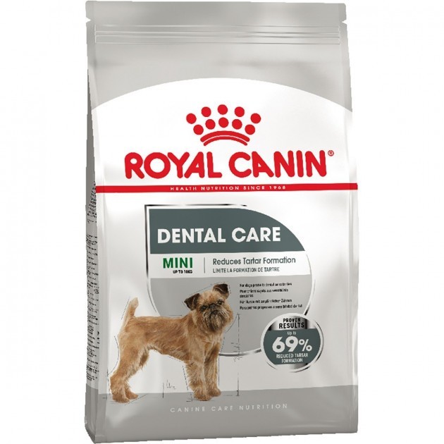 

Сухой корм для собак малых пород Royal Canin MINI DENTAL CARE на 69% уменьшение образования зубного налета и камня (3 кг)