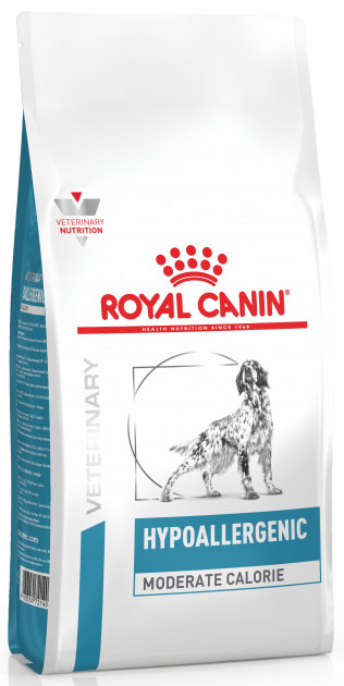 

Лечебный сухой корм для собак Royal Canin HYPOALLERGENIC MODERATE CALORIE DOG контроль веса при пищевой аллергии или непереносимости (1,5 кг)
