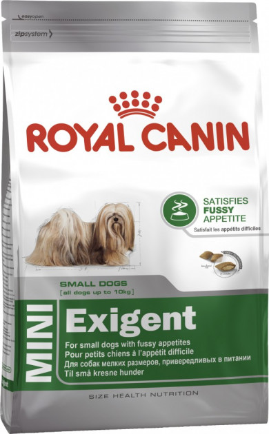 

Сухой корм для собак малых пород Royal Canin MINI EXIGENT забота о коже и шерсти, здоровье ротовой полости и зубов (3 кг)