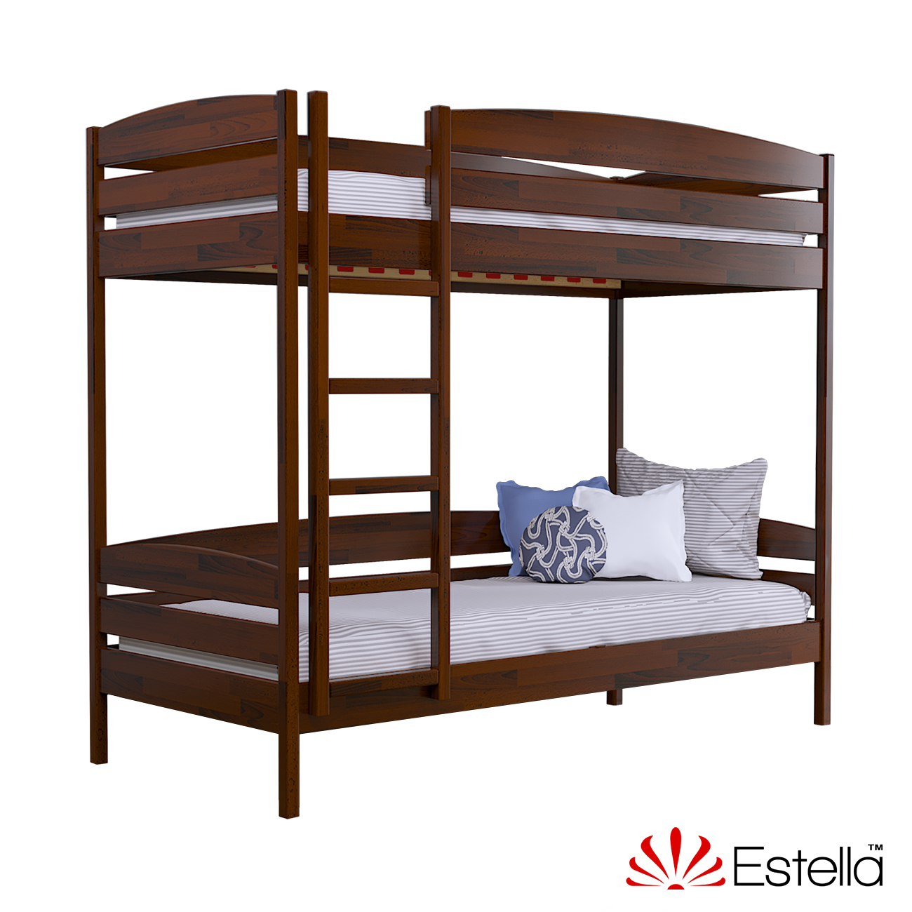 

Двухъярусная кровать Дуэт Плюс без ящиков Estella 80х200 108 - каштан Щит 2Л4