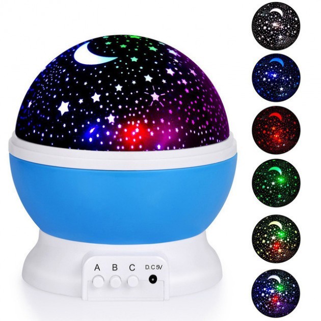 

Детский ночник-проектор Звездное небо Star Master Голубой 005569