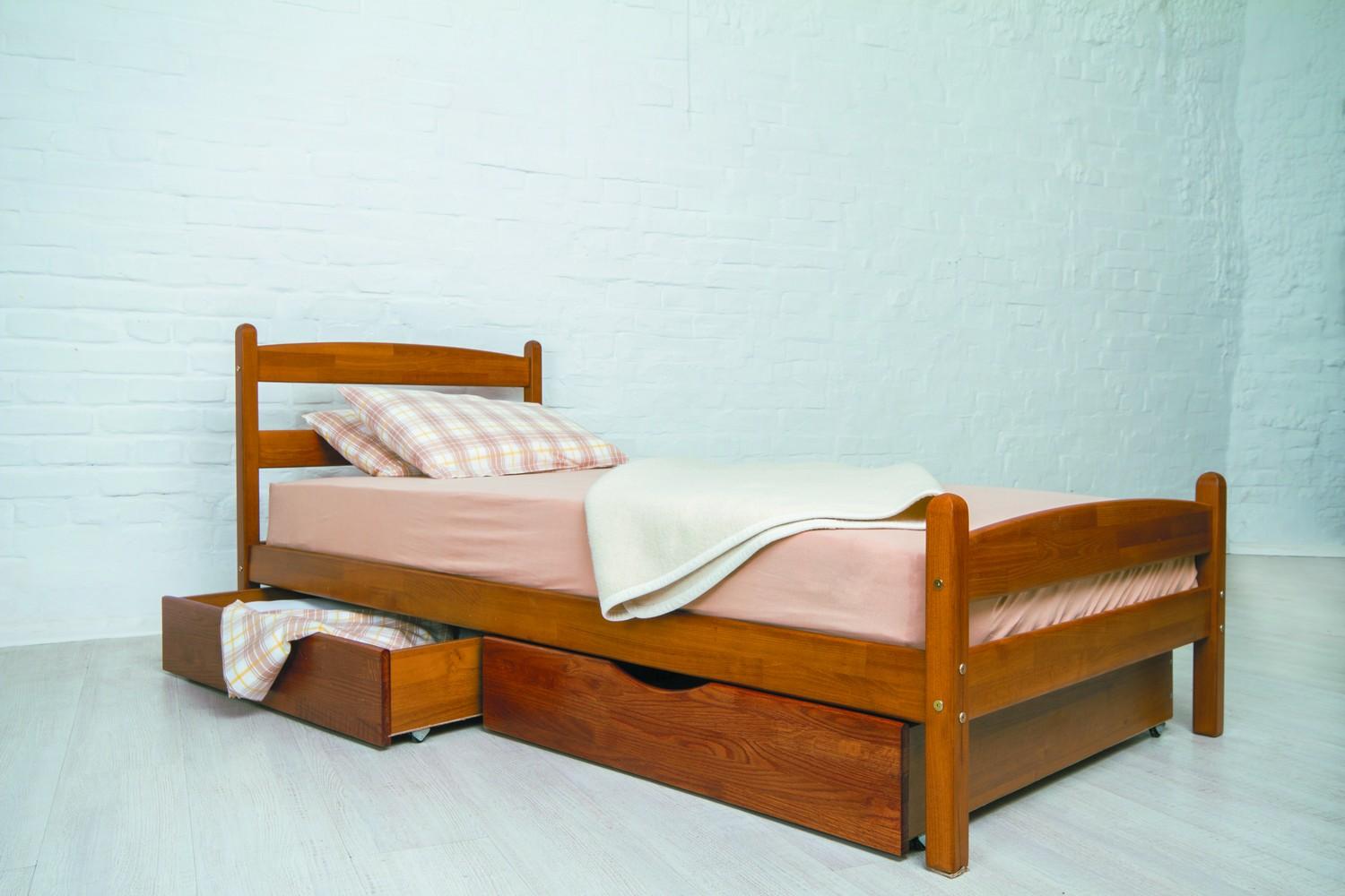 

Кровать Олимп Лика с двумя ящиками 80x200 Орех