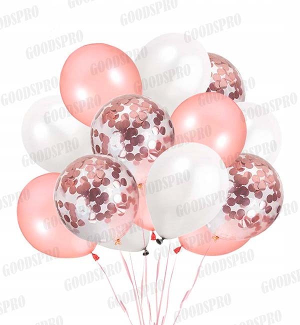 

Гелиевые шары "White&Pink", набор 14 шт (шарики с гелием)
