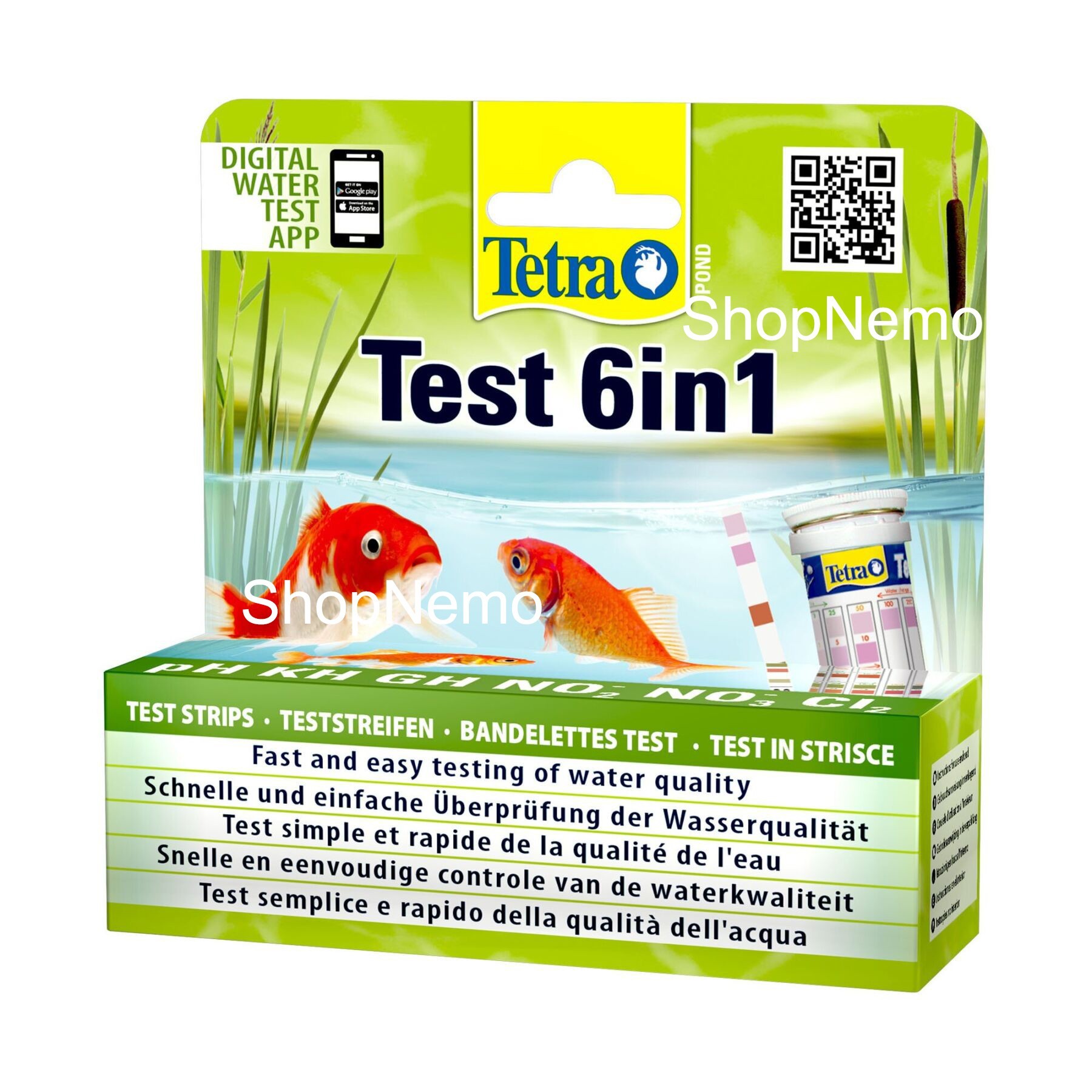 

Тест для воды в пруду Tetra Pond Test 6in1 (25 индикаторных полосок)