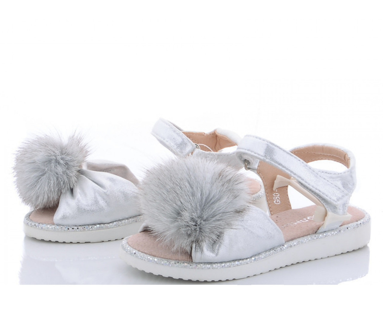 

Босоножки для девочек Солнце G80R26 Серебристый 26