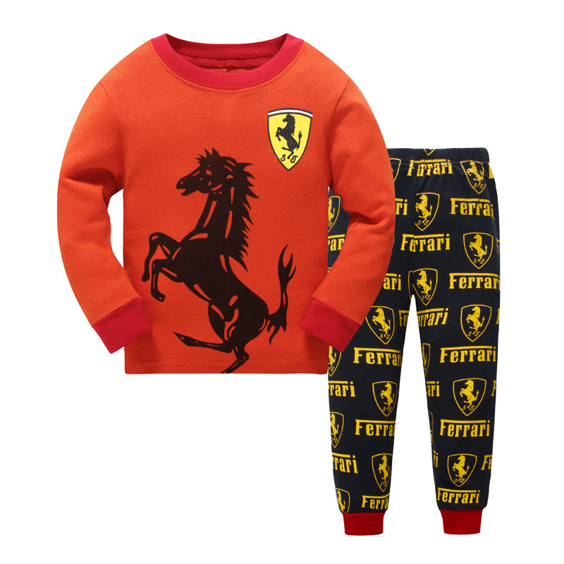 

Качественная детская пижама унисекс Ferarri NKfabeao baby оранж-черный-желтый 95 р-р