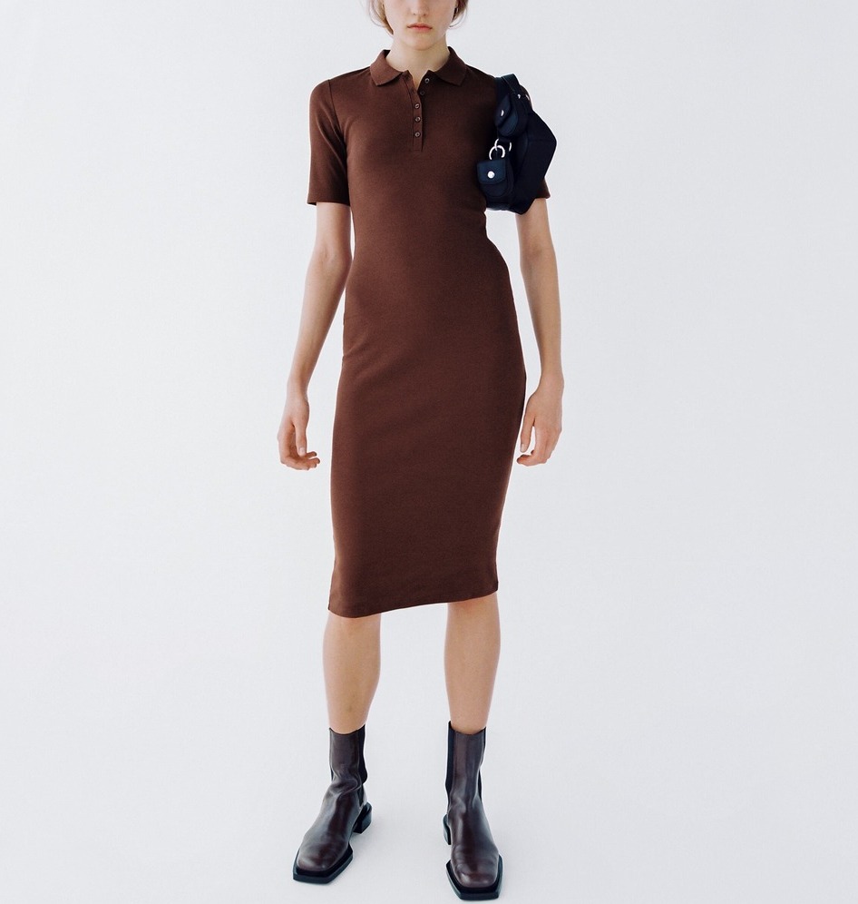 

Платье женское в рубчик Grandee Berni Fashion (One Size) Коричневый