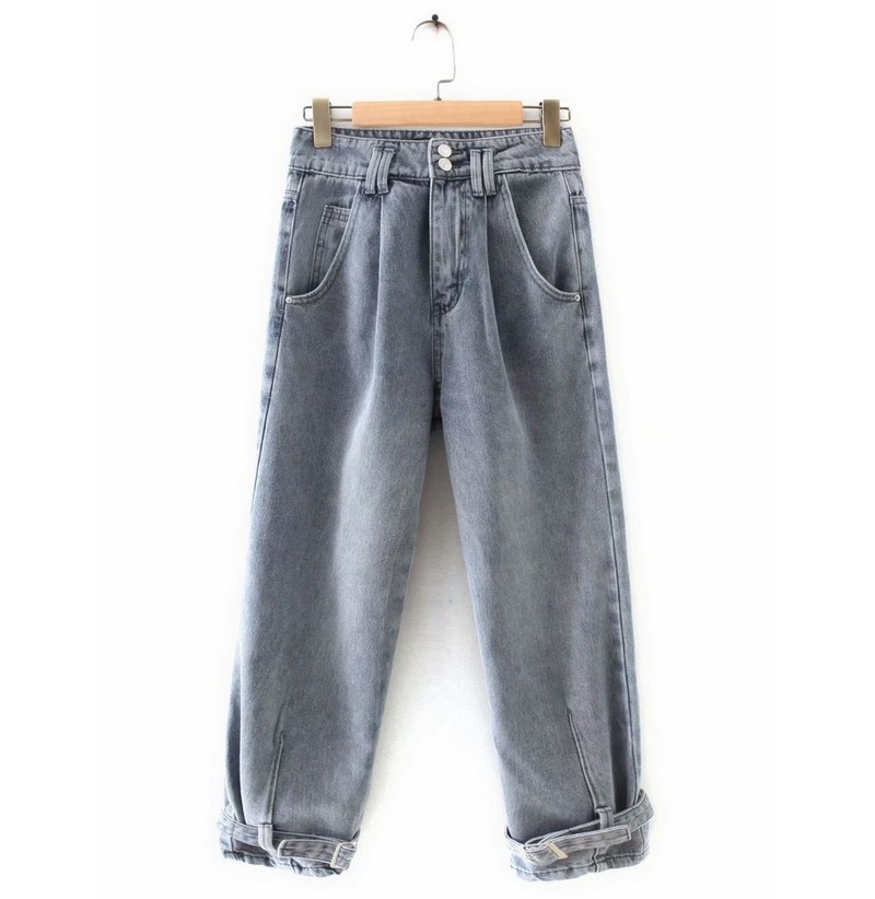 

Джинсы женские с декоративными ремнями Urban style Berni Fashion (XL) Серый