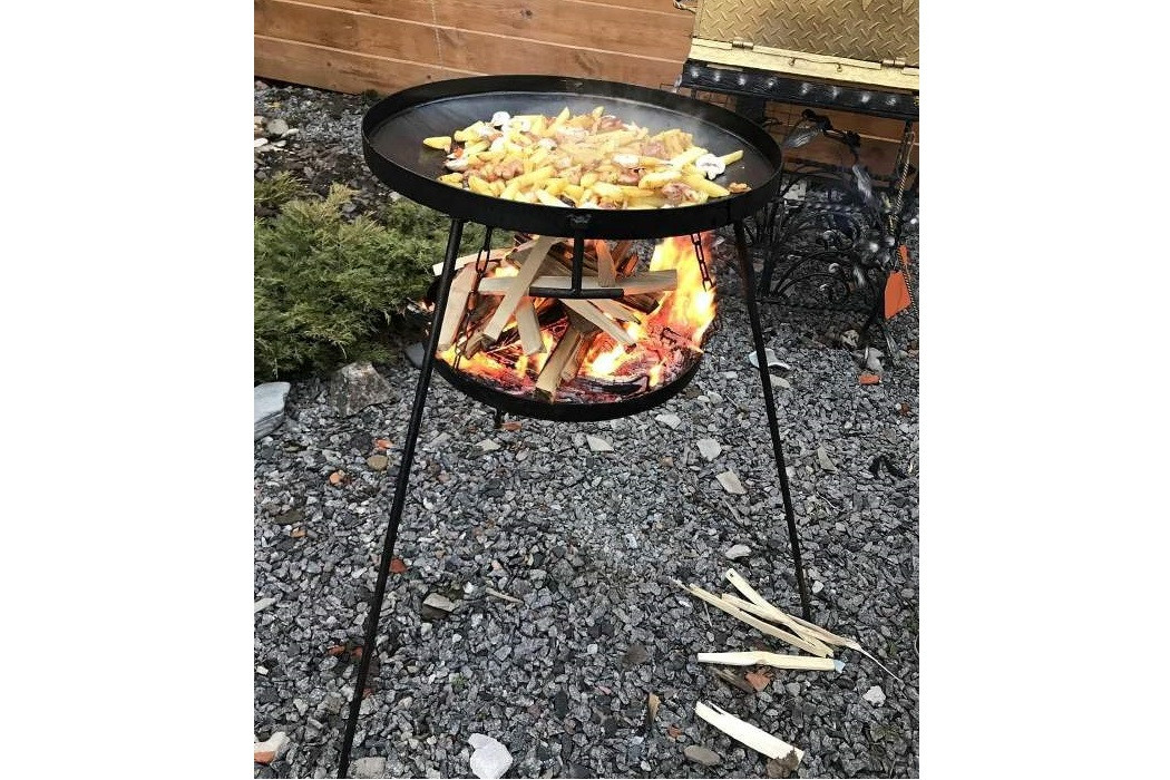 

Сковорода 50 см Shop pan с подставкой для огня с цельными ножками СК19