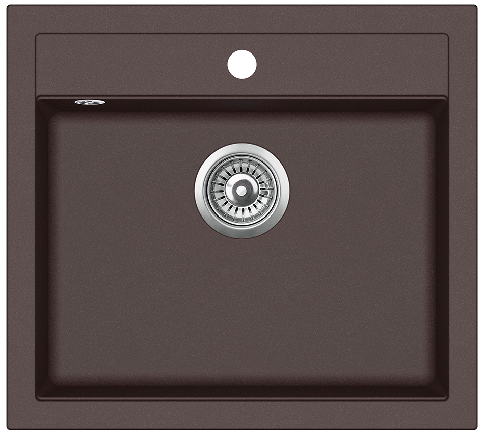 

Кухонная мойка AquaSanita Quadro SQQ100W-120 Cerrus, коричневый