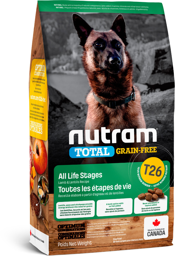 

Сухой корм Nutram T26 Total Grain-Free Lamb Lentils Dog 20 кг