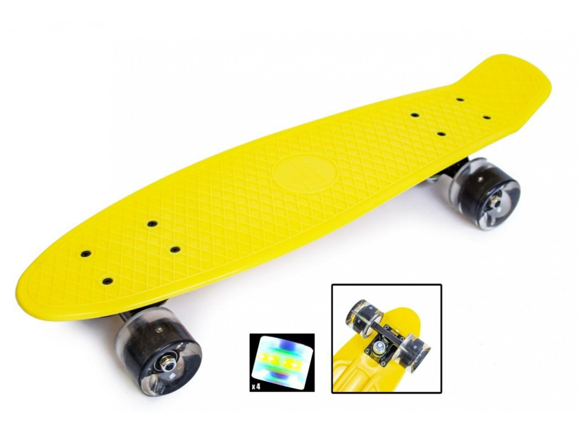 

Пенни борд Penny Board светящиеся колеса Yellow