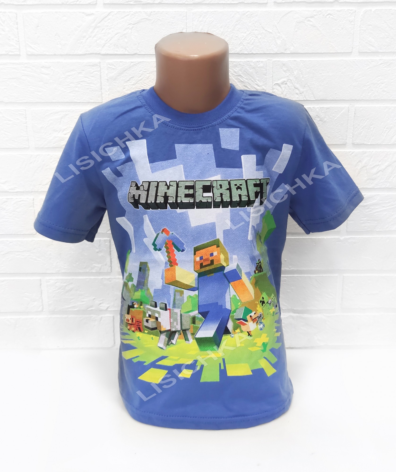 Футболка Foxstyle Майнкрафт Стив, всем фанатам игры Minecraft, 140 ...