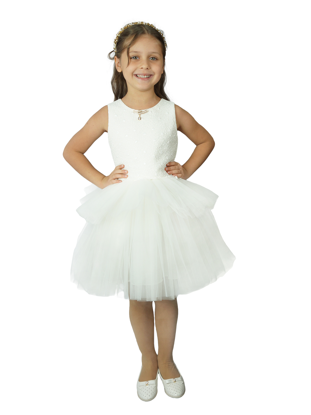 

Платье нарядное JULA KIDS 104 Белый 191028С