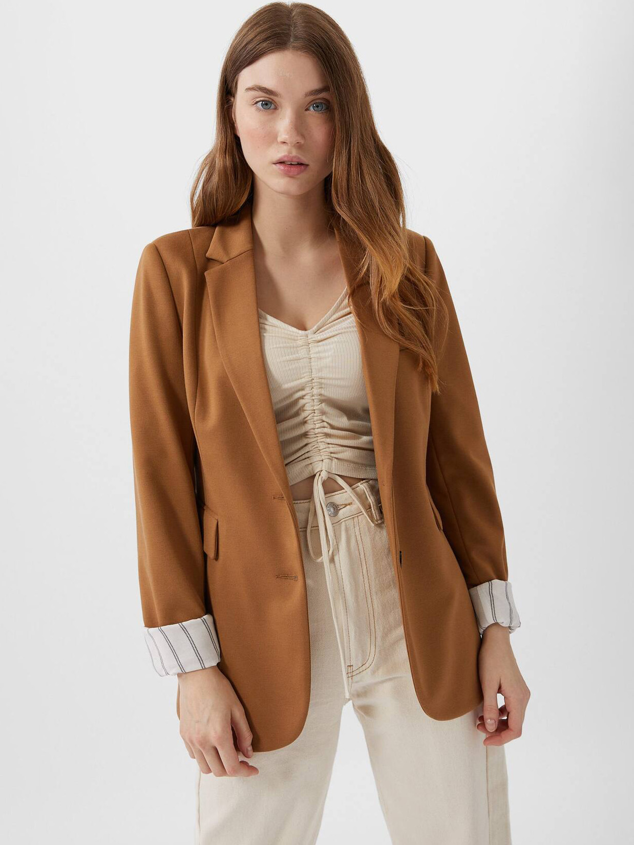 

Пиджак Stradivarius 08061485450 S Коричневый