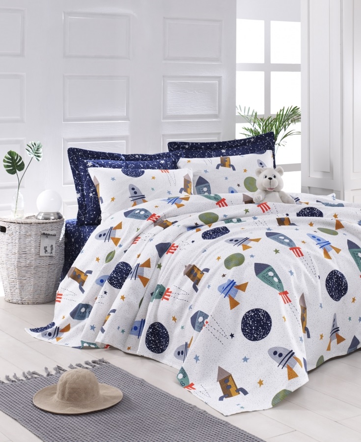 

Покрывало-пике Lotus Home Perfect Space Синее 160х235 (svt-2000022271493)