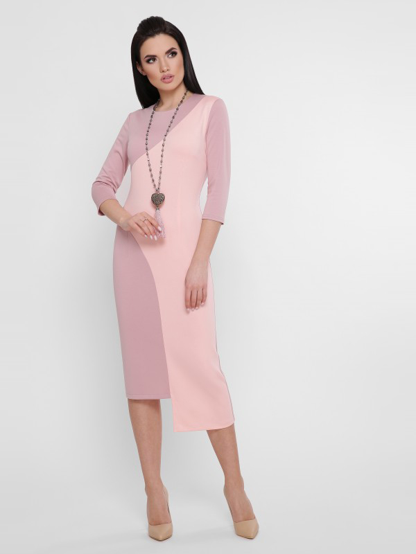 

Платье Fashion Up Willow PL-1753B 44 Пудровое с персиковым