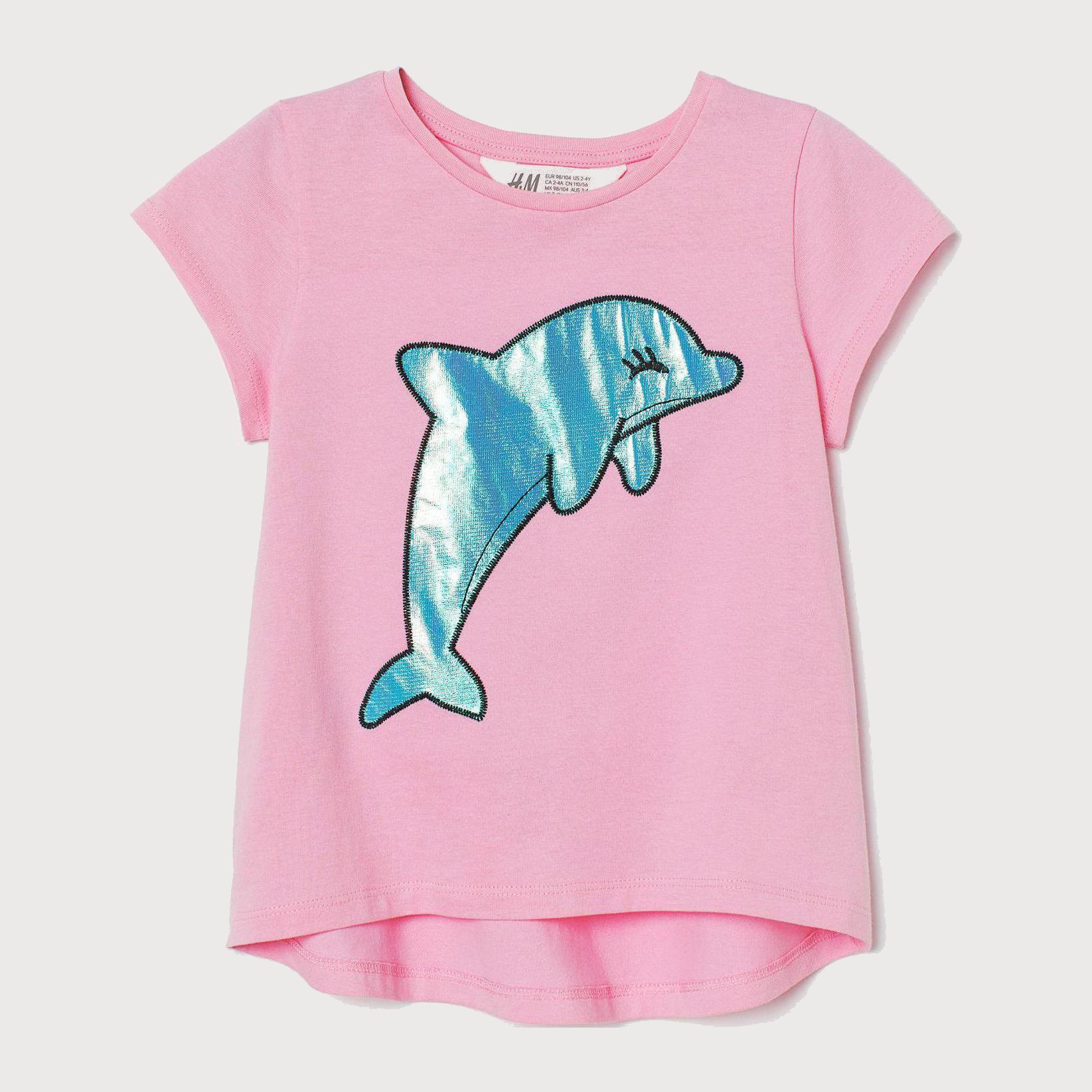 

Футболка H&M 7965561-AARE 134-140 см Розовая с принтом