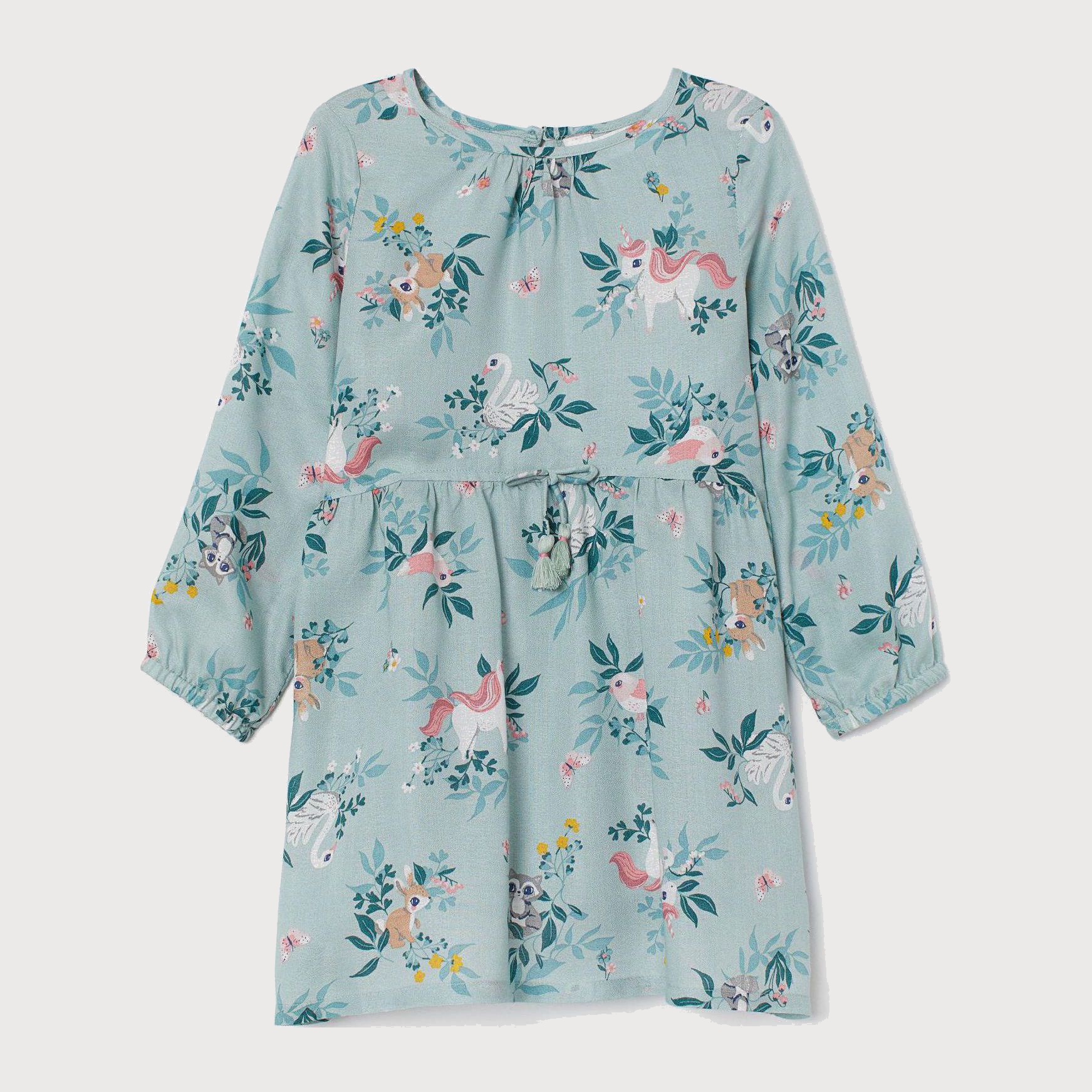 

Платье H&M 7570050-ACYR 134 см Мятное в узоры