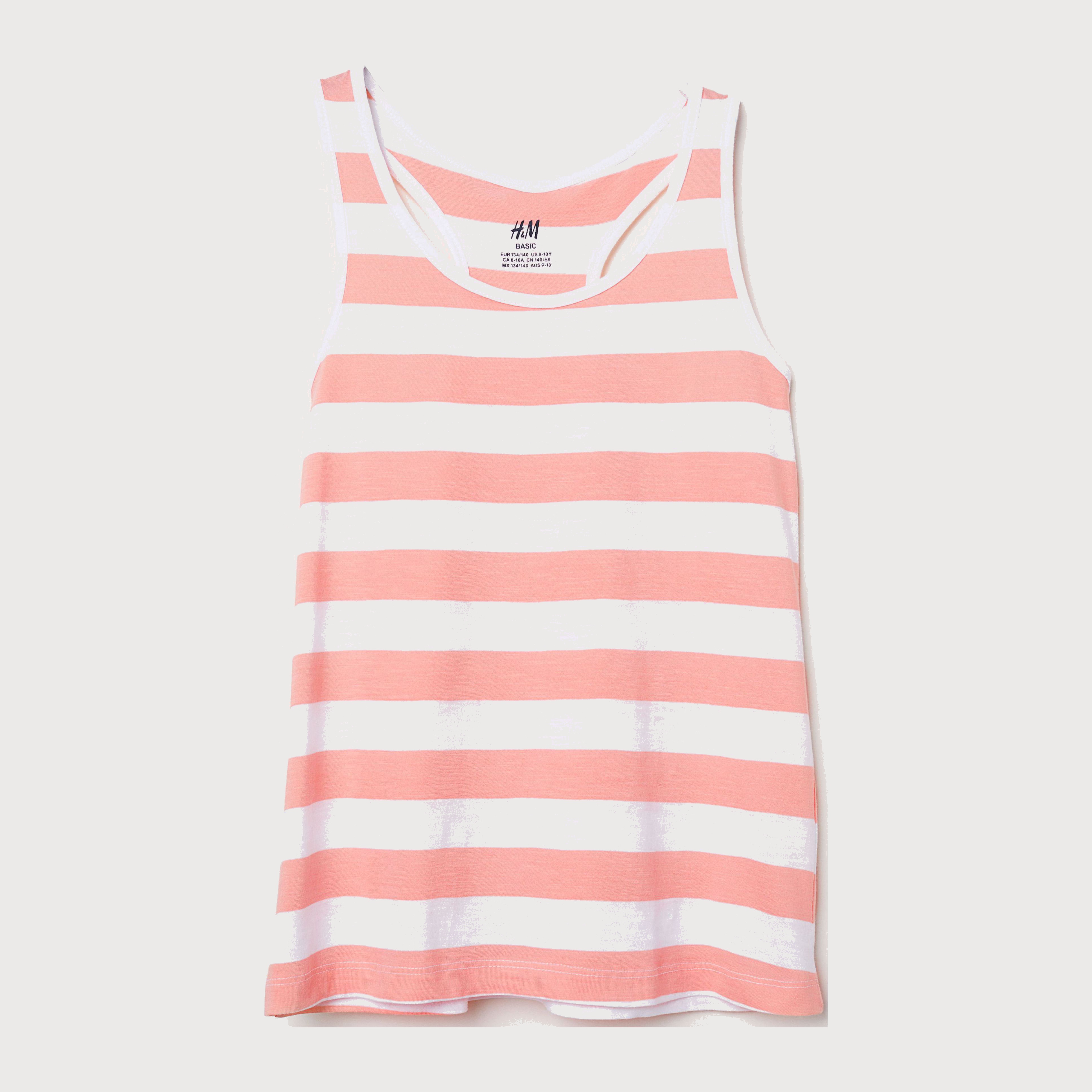 

Майка H&M 6539417-ADKG 146-152 см Белый/Персиковый