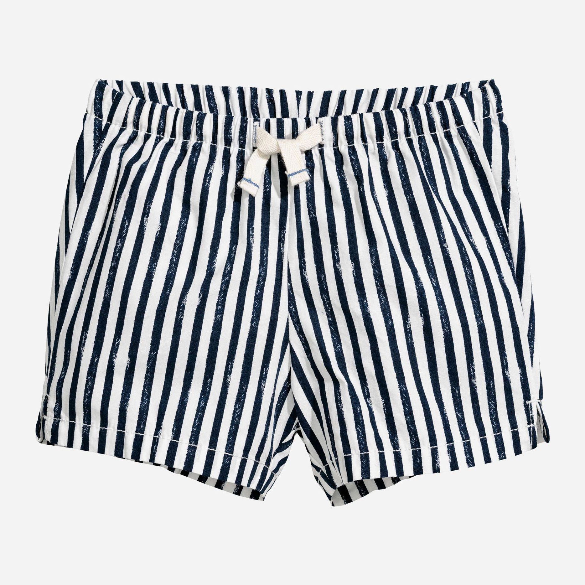 

Шорты H&M 6089187-AAKA 68 см Белый/Синий в полоску