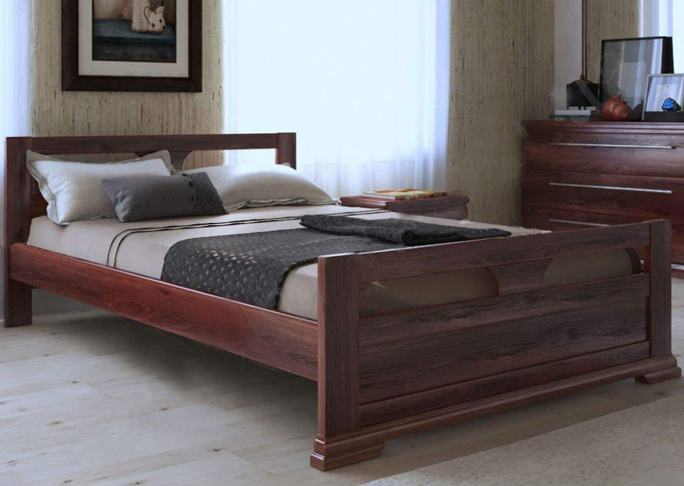 

Кровать ARTmebli Модерн 160х190 К3 красное дерево