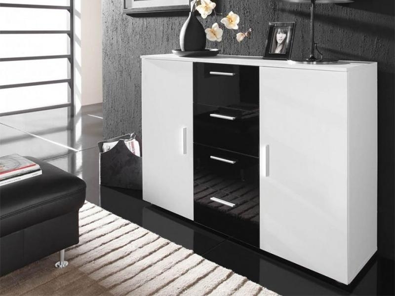 

Комод Soho-Uni Cama Белый матовый + Белый глянец + Черный глянец