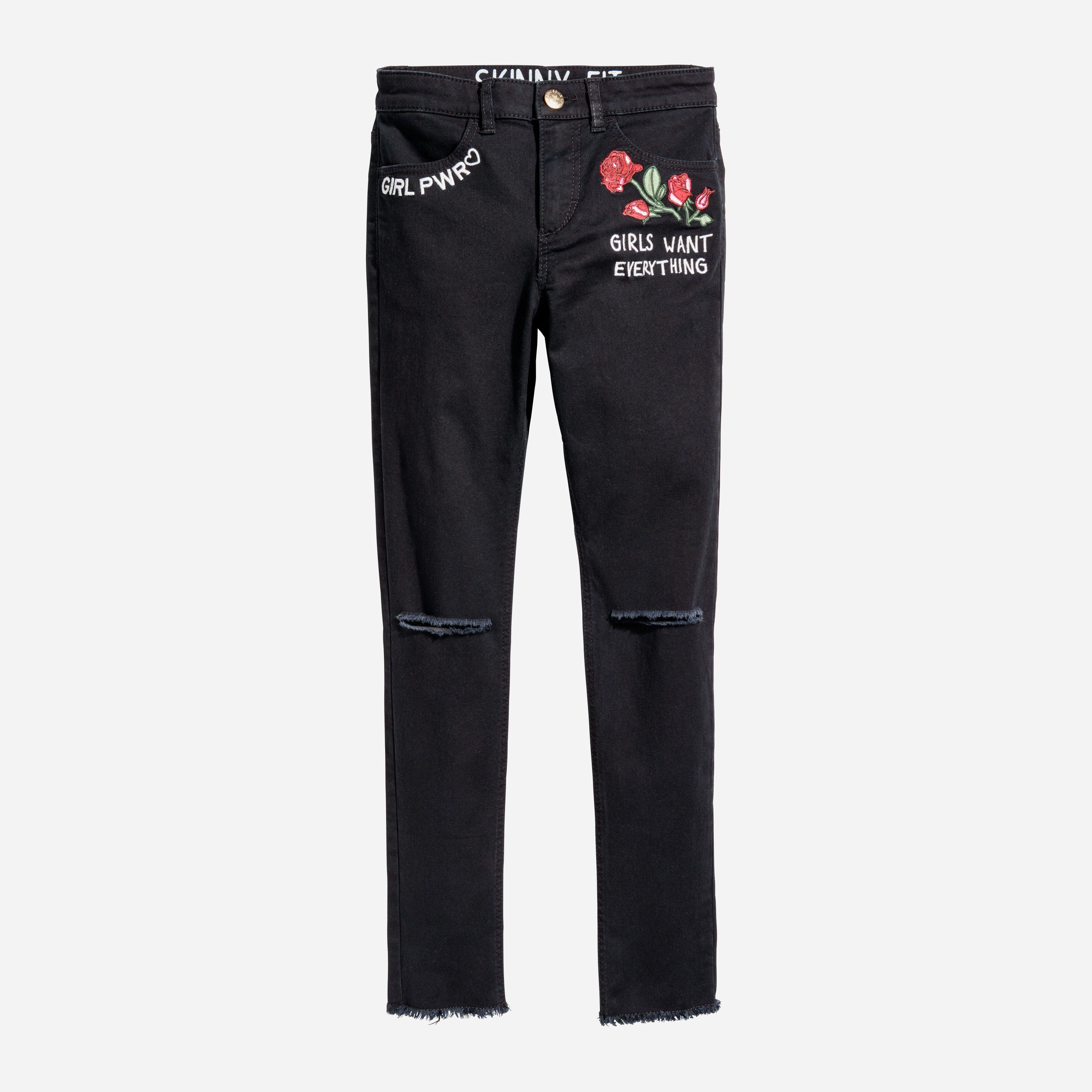 

Джинсы H&M 5417016-AAPU 170 см Черные с принтом (DD3000000075661)