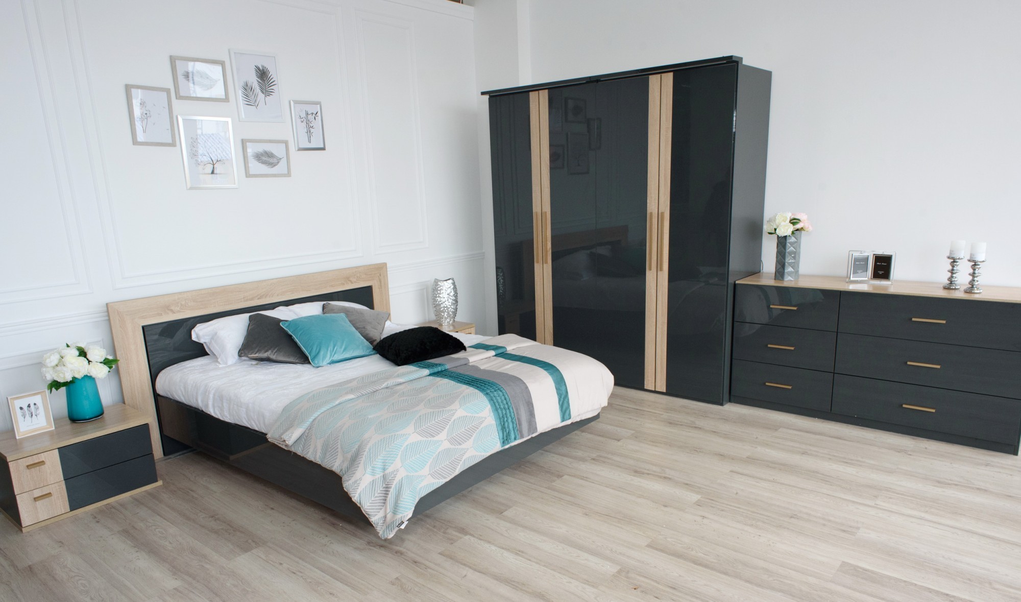 

Кровать Embawood Капри MW160 серая
