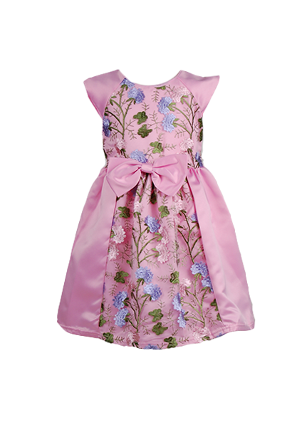 

Детское платье с декором на поясе 7 лет (122 см) 3171-light pink светло розовый цвет