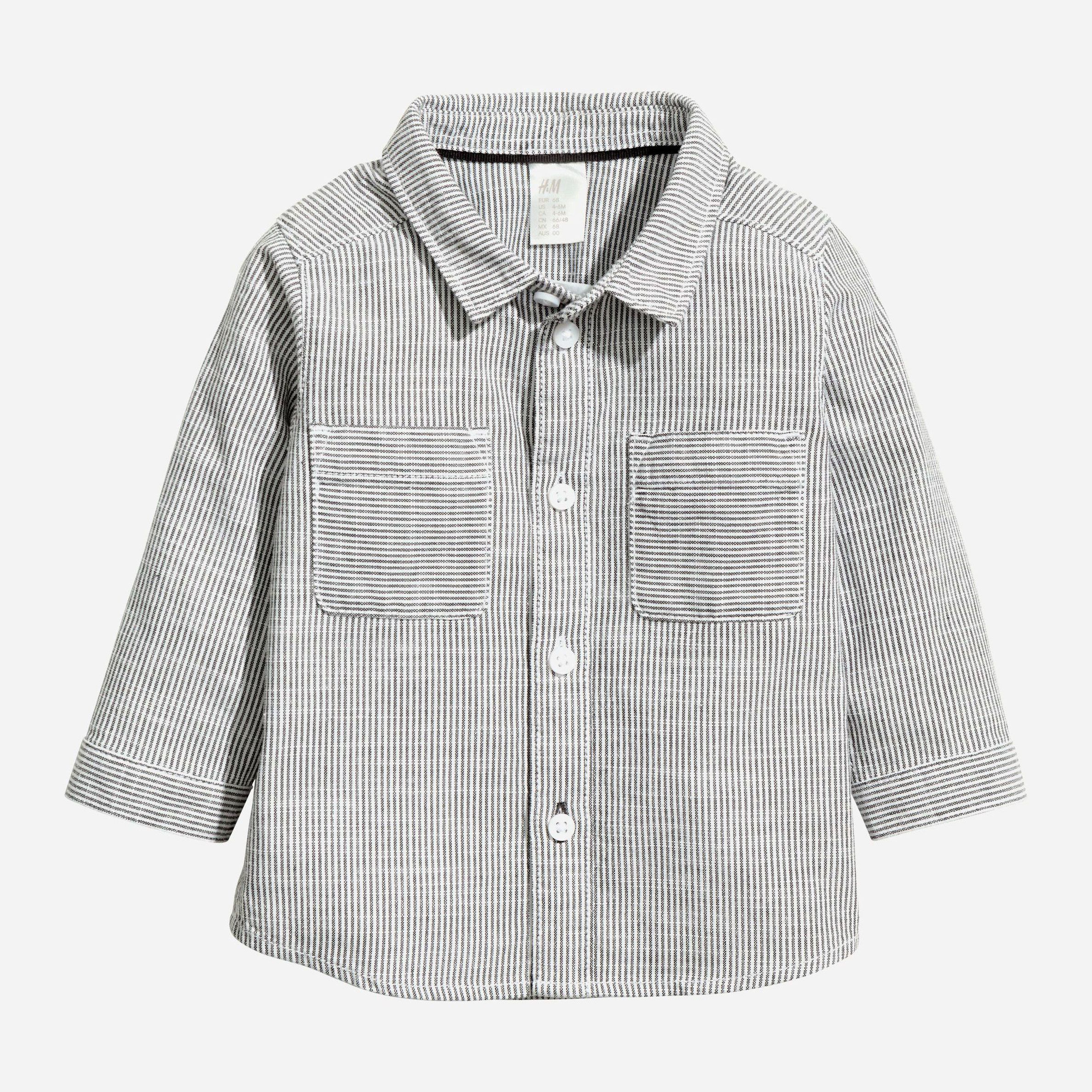 

Рубашка H&M 4530915-ACSP 68 см Белая в черную полоску (DD3000003138486)